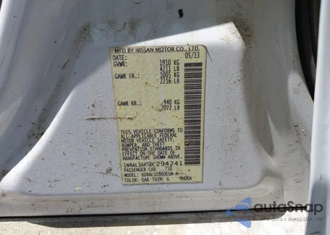 2013 Nissan Altima 2.5 from USA, damaged, VIN 1N4AL3AP5DC294241